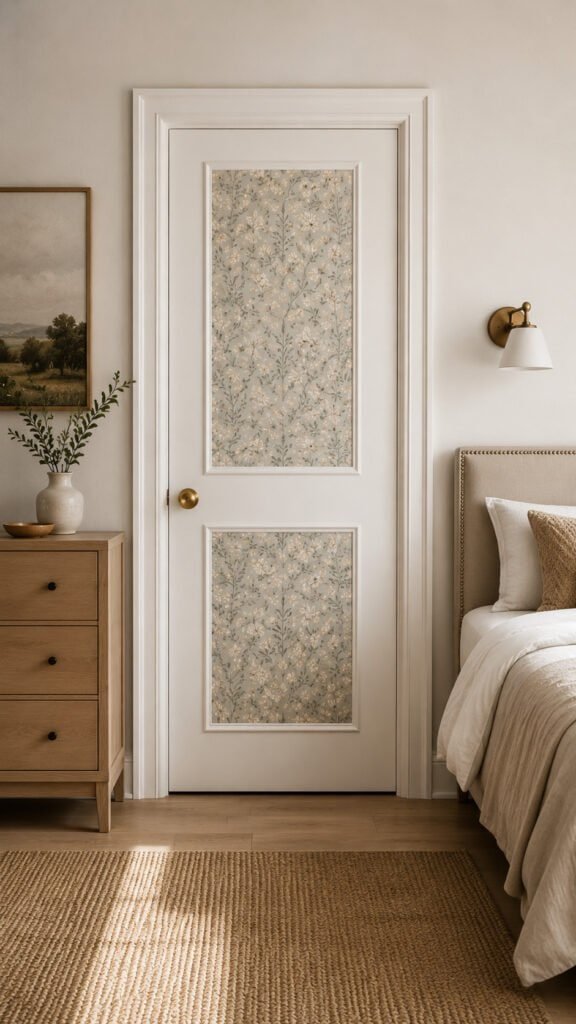 Serene minimalist bedroom with botanical accents