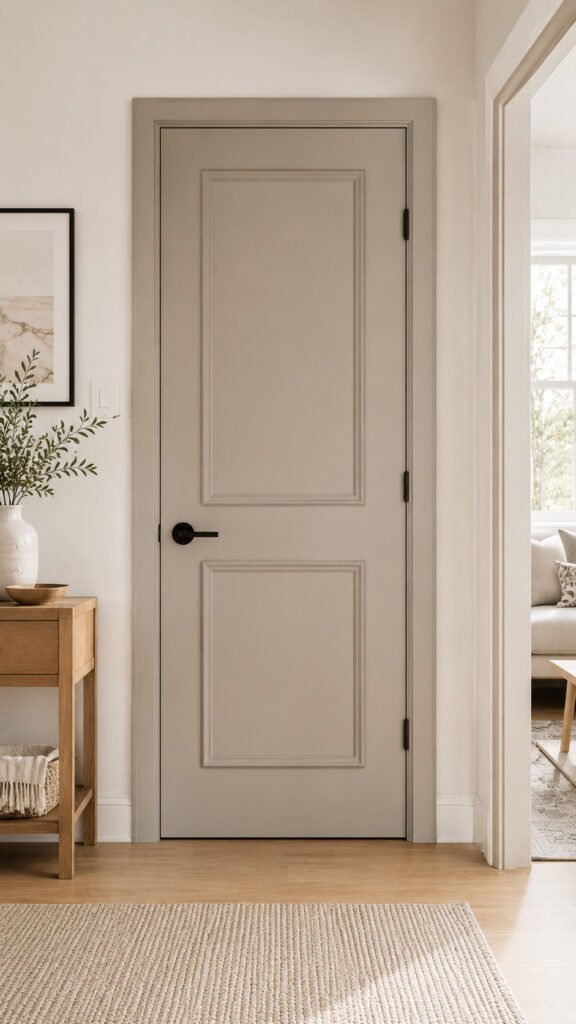 Serene minimalist hallway with soft tones