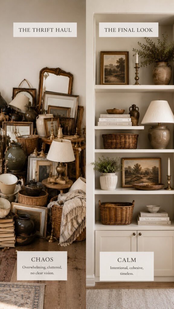 Thrifted to curated a styling transformation