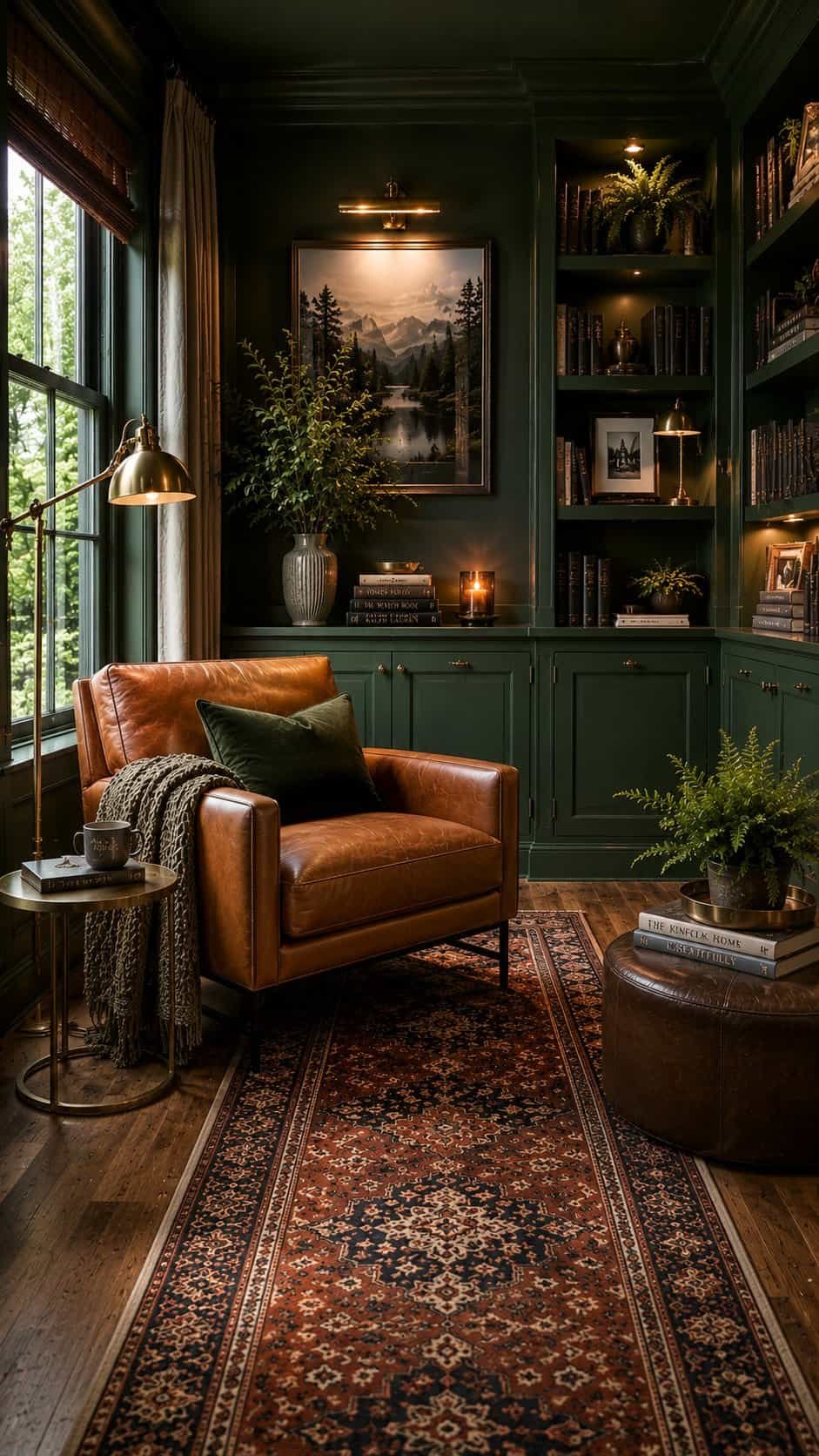 Library-Style Living Room