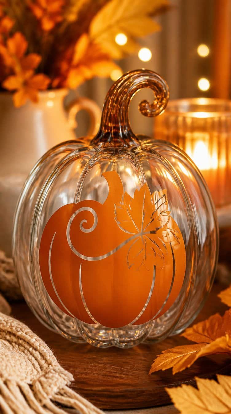 Pumpkin vinyl decal - Cricut fall projects