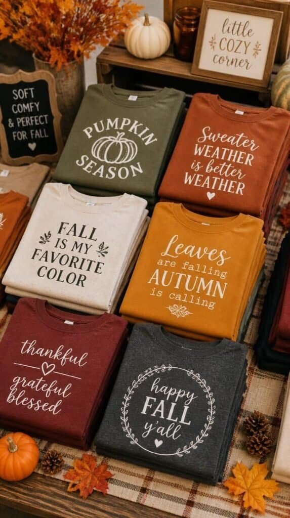 Canvas tote bag with fall pumpkin vinyl design