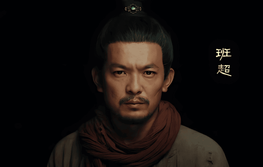 Portrait of Ban Chao, a renowned Chinese general and diplomat of the Han dynasty known for expanding Chinese influence in Central Asia.