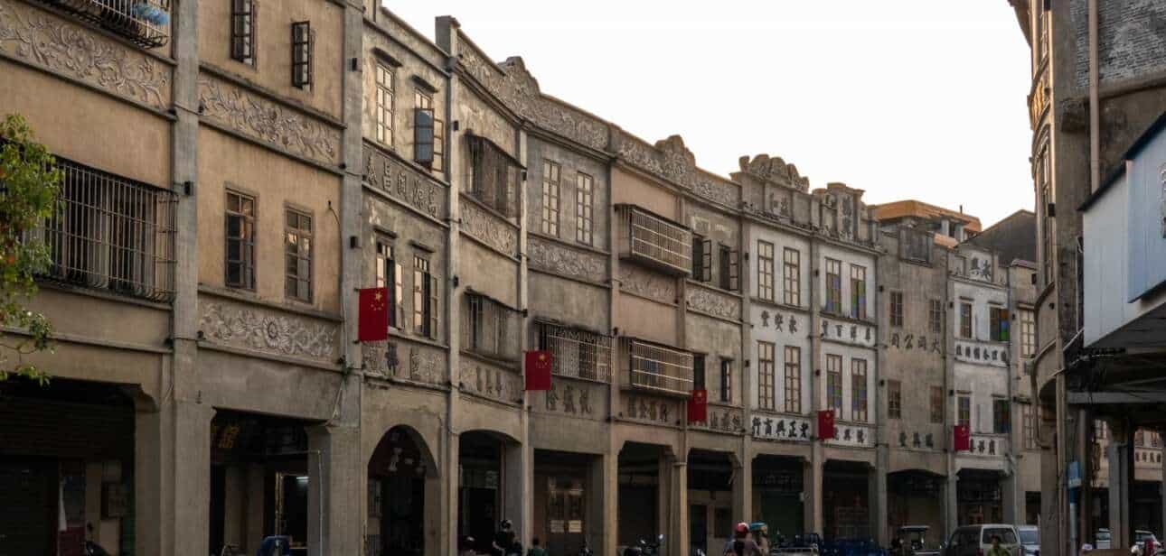 Traditional market street in Taishan, part of the Five Counties of Guangdong