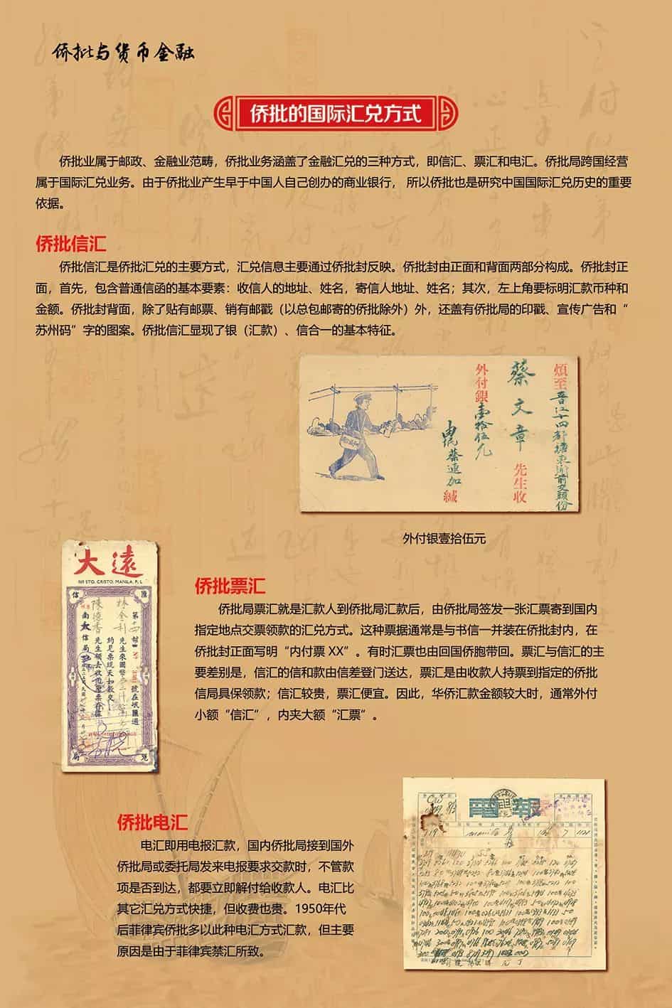 A qiaopi silver letter (银信) — the remittance-and-letter document that was the economic lifeline managed by jinshanpo