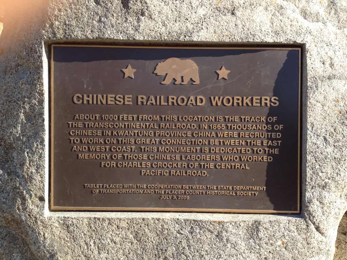 Chinese railroad workers who built the Central Pacific section of the Transcontinental Railroad, photographed in the 1860s — predominantly Wuyi men including Zhou clan laborers.