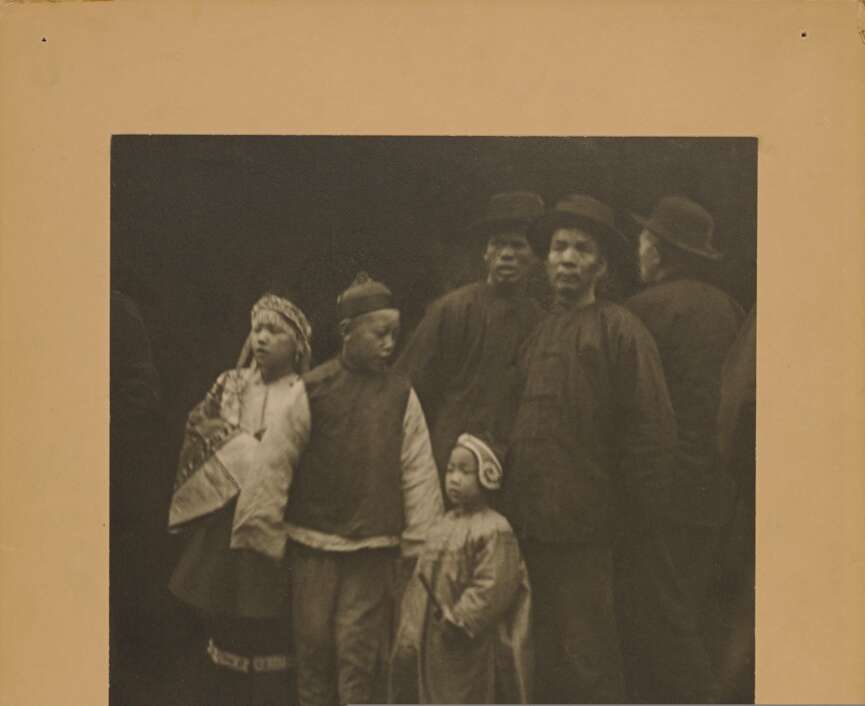Chinese residents of San Francisco's Old Chinatown, photographed by Arnold Genthe around 1900–1906 — the community that built the hand laundry trade