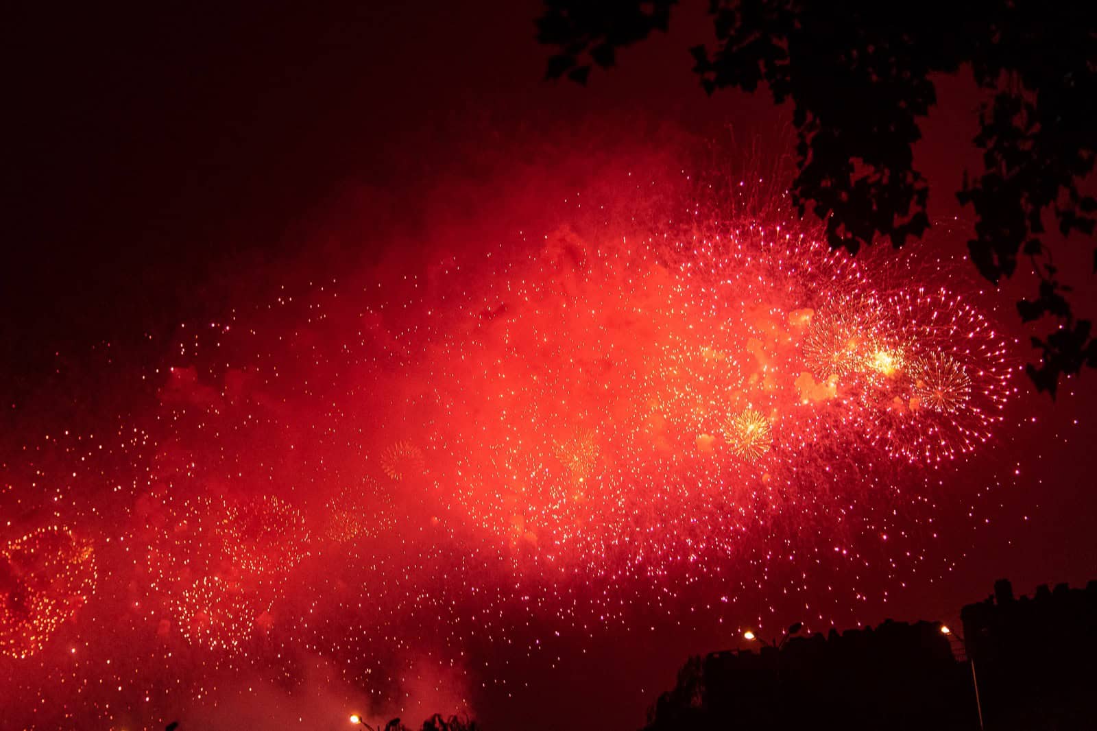 Fireworks bursting over Beijing.
