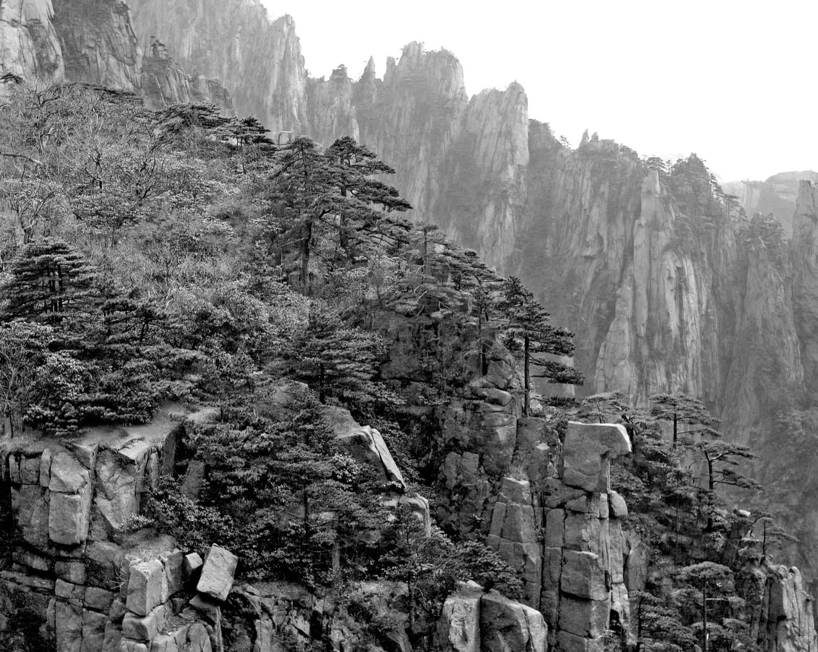 Misty peaks of Huangshan, China's Yellow Mountain