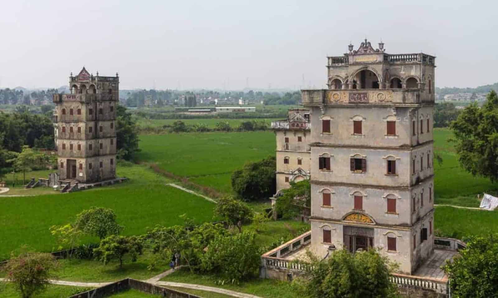 Diaolou watchtowers at Zili village, Kaiping, Guangdong
