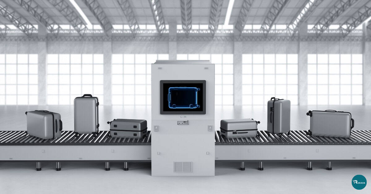 Soluções de engenharia para aeroportos com esteiras de bagagem e carrossel moderno