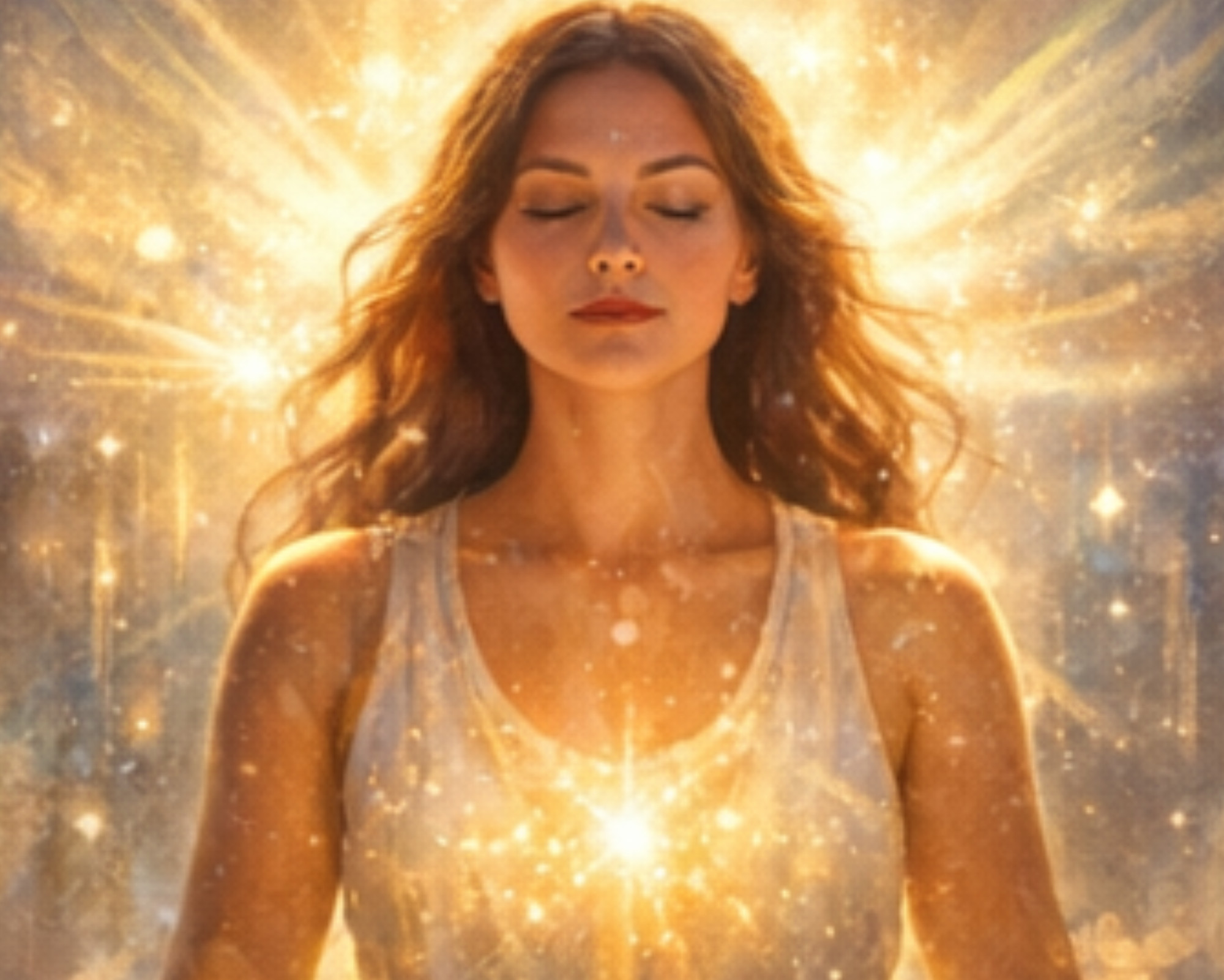 Woman experiencing spiritual awakening and inner light, reflecting the spiritual meaning of angel numbers 202