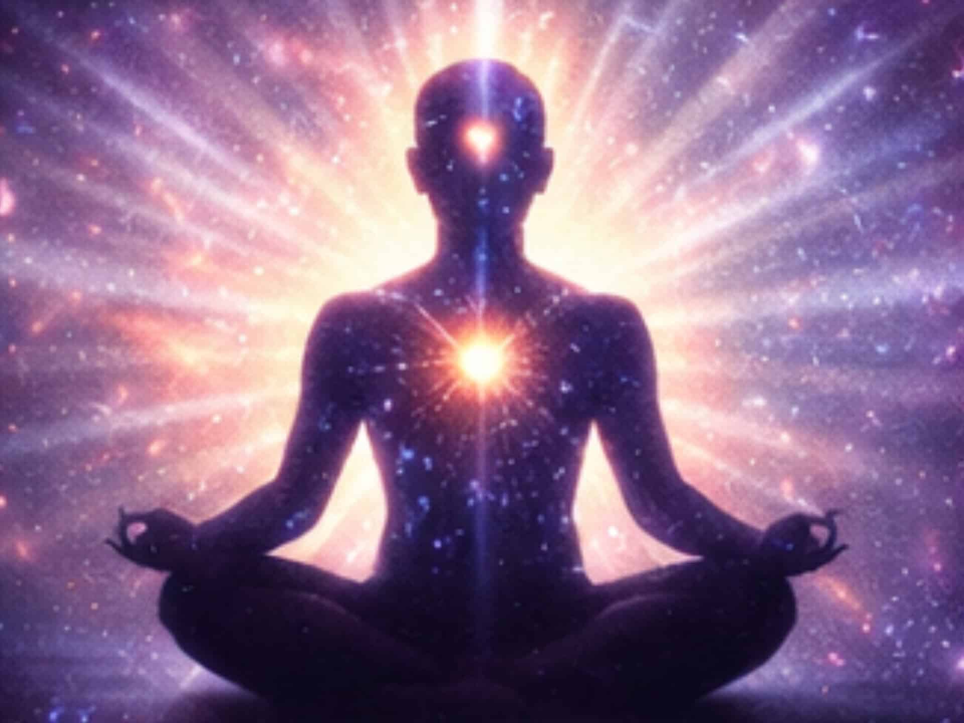 Angel Number 4444 Meaning: Stability, Protection, and Spiritual Awakening 3333 angel number meaning illustrated through a meditating figure with glowing aura symbolizing spiritual awakening and alignment