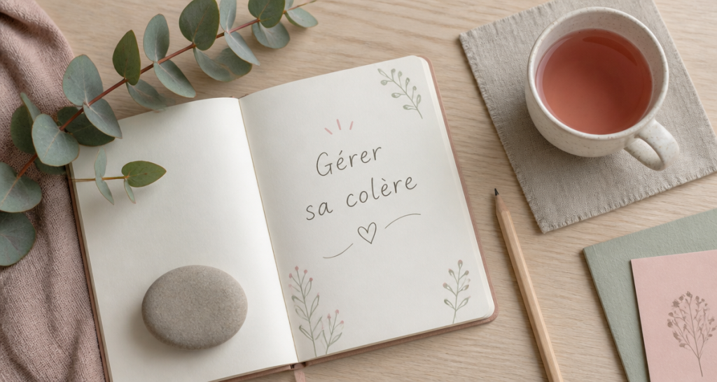 gérer sa colère carnet bureau apaisant