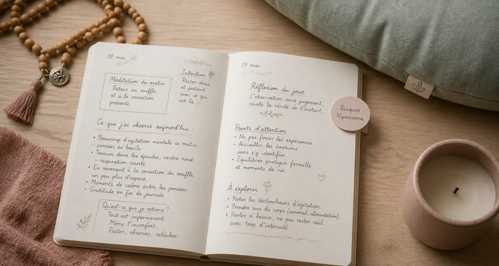 vipassana danger carnet méditation risques