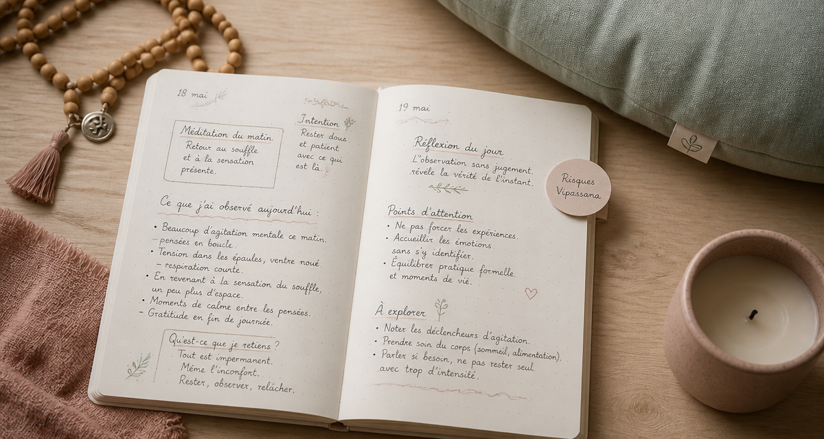 vipassana danger carnet méditation risques