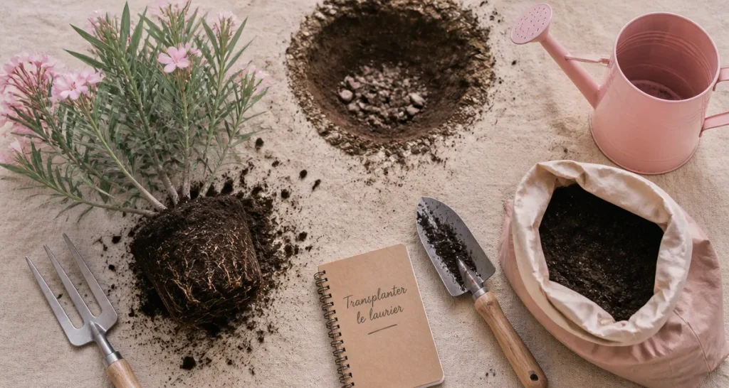 Quand transplanter un laurier rose en pleine terre : calendrier et 4 étapes