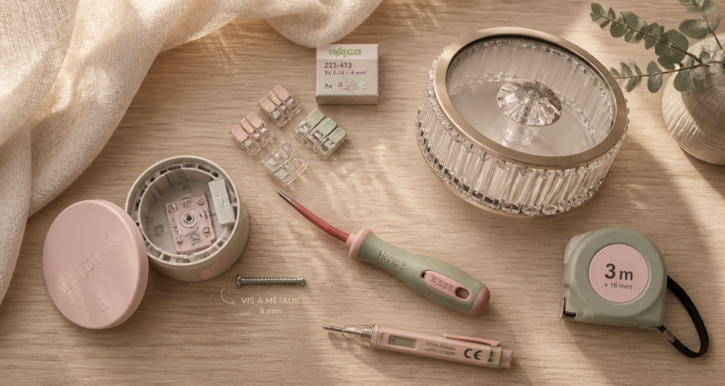remplacer crochet dcl par vis sur boîtier dcl et luminaire