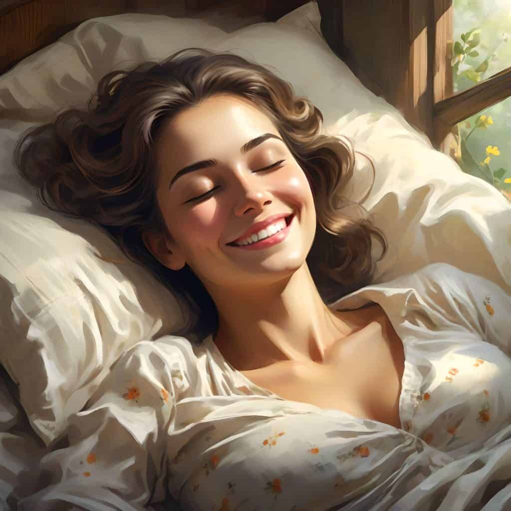 woman-laughing-in-sleep