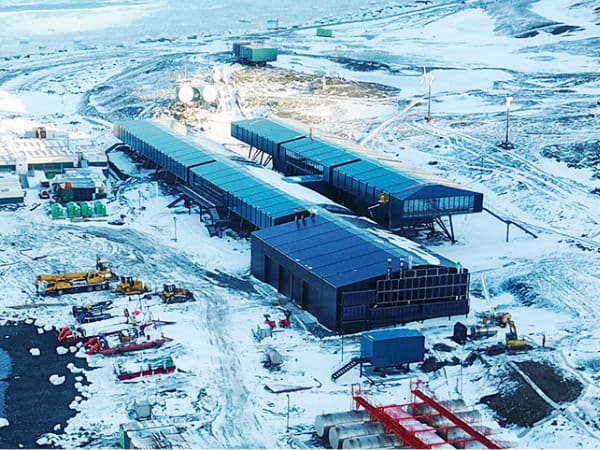 High-capacity modular container structures installed in snowy environment, showcasing innovative security and storage solutions from Safeguard Systems Group, one of China's largest security system providers.