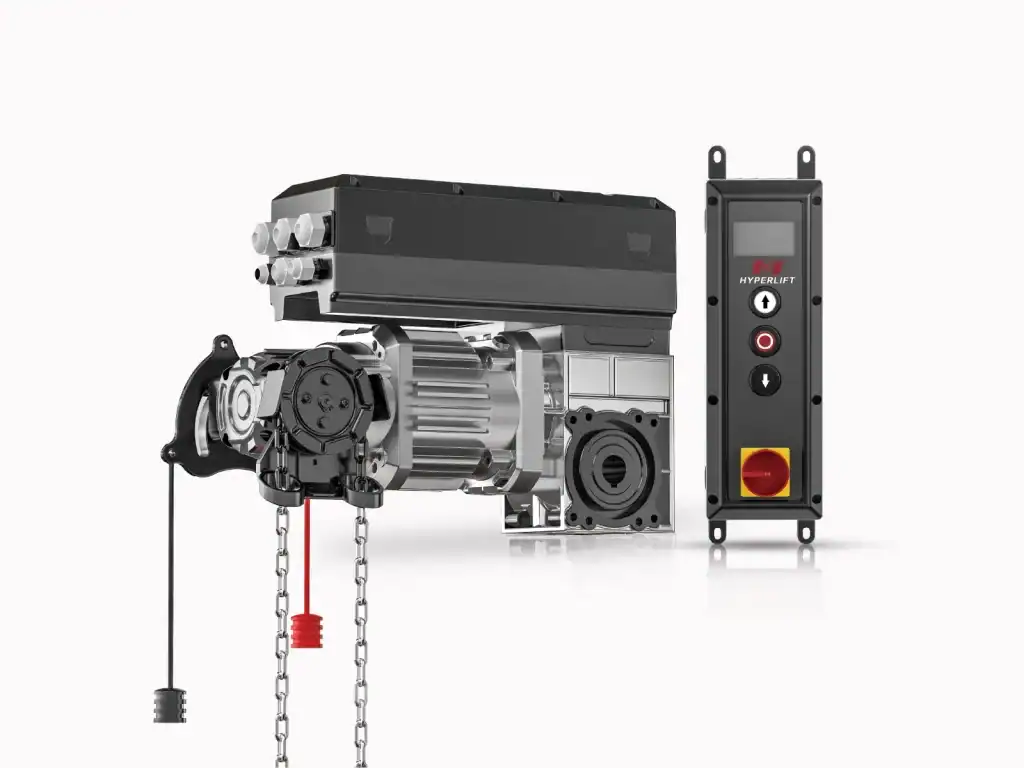 industrial sectional door operator with torque monitoring system and encoder control