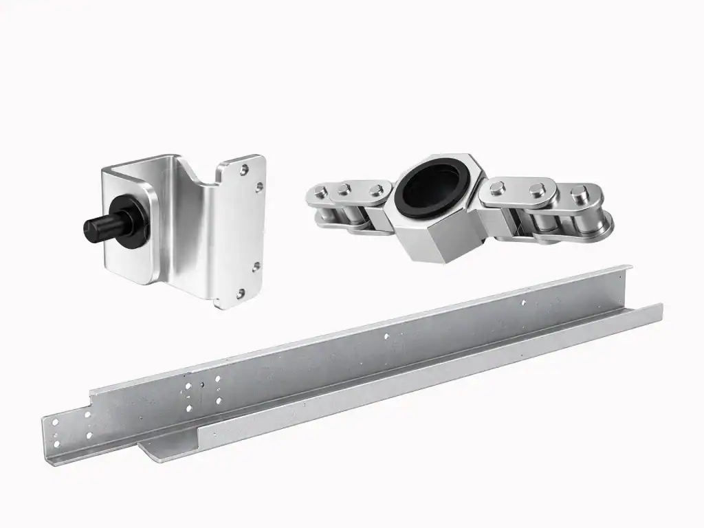 hot forged industrial door shaft and galvanized steel structural track system