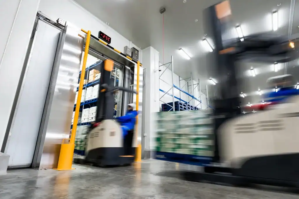 Cold storage rapid doors for freezer logistics and temperature-controlled warehouse operations