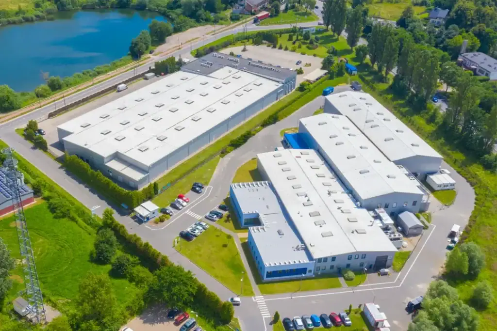 Aerial view of a HONMEN Group manufacturing facility in Wuxi, China