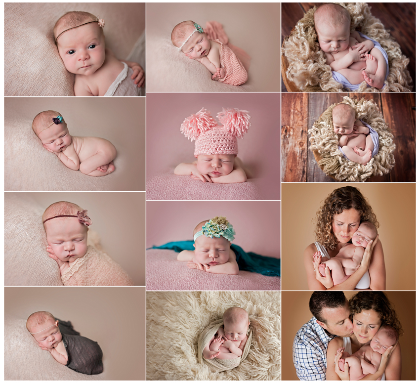 sleeping newborn collage