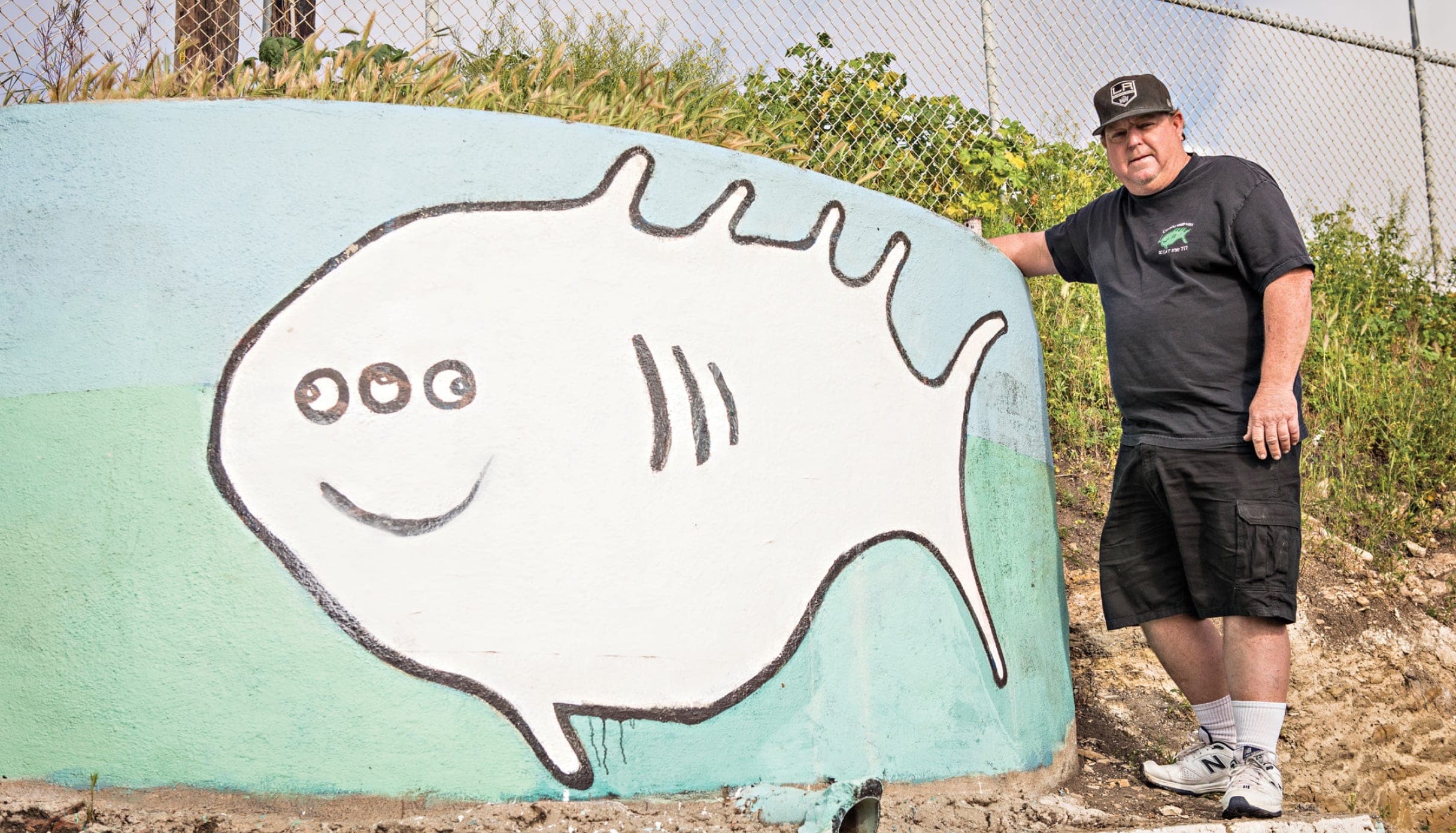 Photo of Original 'Three-Eyed Fish' artist, Dave Butkus (photo: John Mattera Photography)