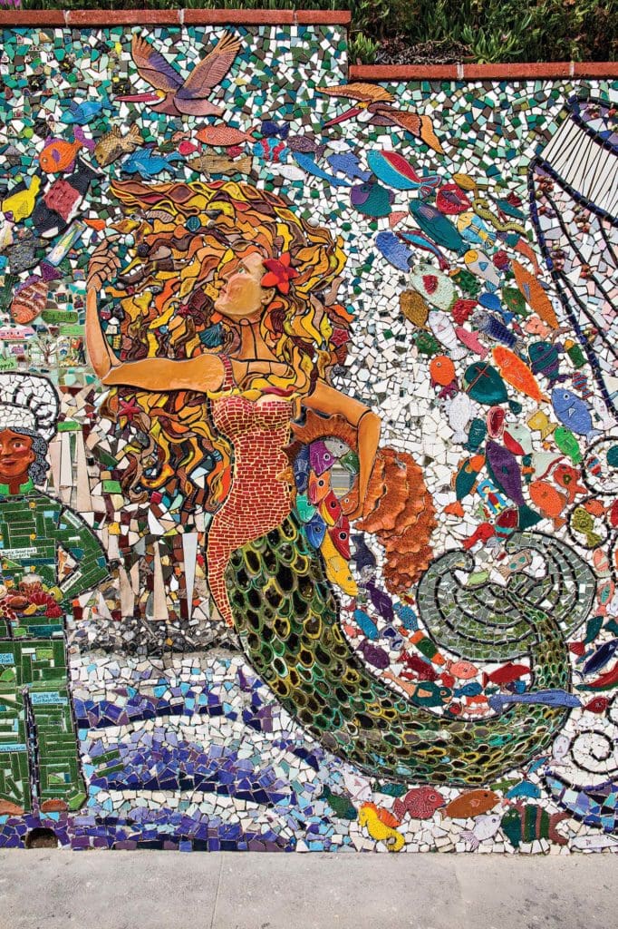 Artist Julie Bender's mosaic in San Pedro California. (photo by John Mattera Photography)