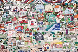 Artist Julie Bender's mosaic in San Pedro California. (photo by John Mattera Photography)