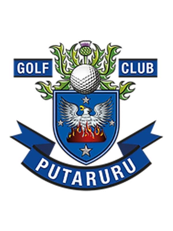 Sanson Agriculture logo, featuring a golf club with a scenic shield design and company name.