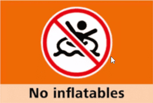 Nieuw strandvlaggen oranje vlag no inflatables