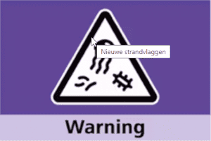 Nieuwe strandvlaggen paars kwallen