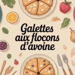 illustration galettes au flocons d'avoine sucrées et salées