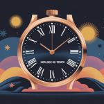 horloge du temps fusion horloge moderne et ancienne