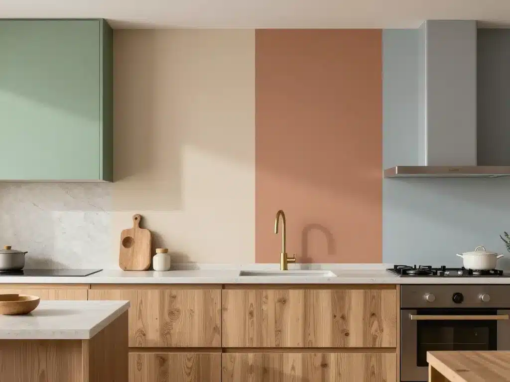 Panorama couleur mur cuisine tendance 2024 idées déco