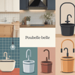 poubelle belle design intégrée à la déco