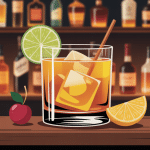 cocktail whisky sour élégant dans bar à cocktail