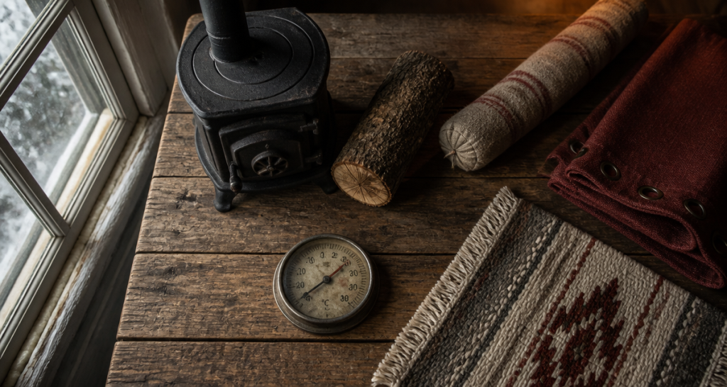 comment chauffer une pièce sans électricité poêle bois boudin de porte