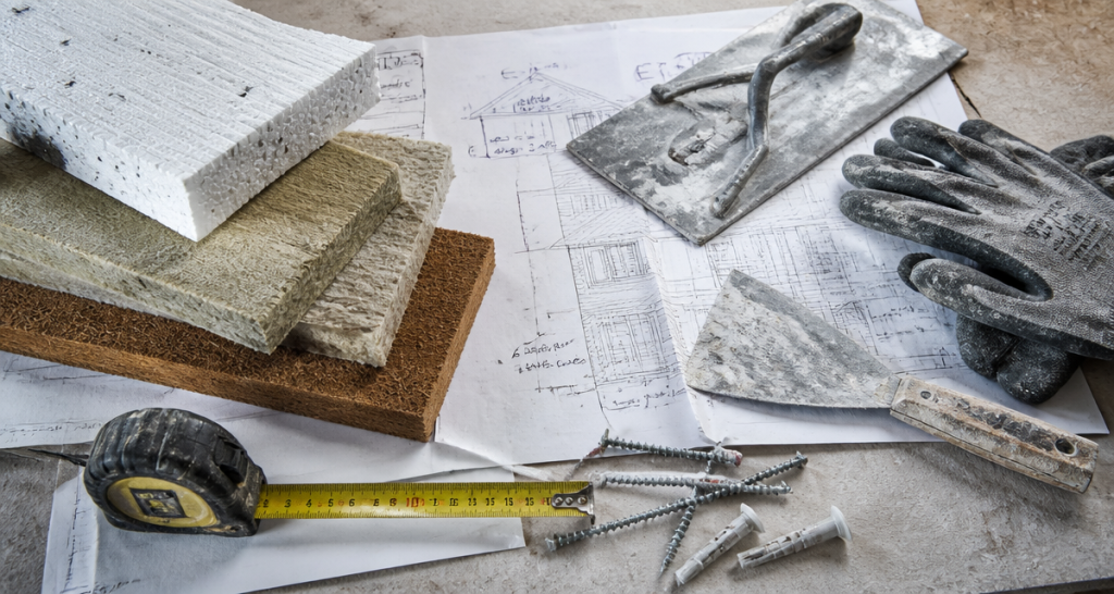 crepi isolant outils et materiaux chantier