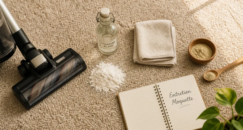 nettoyer une moquette avec bicarbonate vinaigre et aspirateur