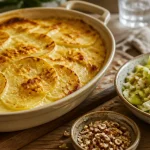 Que manger avec un gratin dauphinois sans viande : salade d’endives et noix à côté du gratin dauphinois