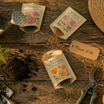 que planter en juillet août fleurs sur table de jardin