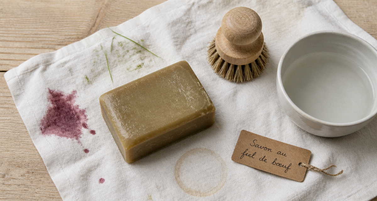 savon fiel de boeuf utilisation sur tache de tissu