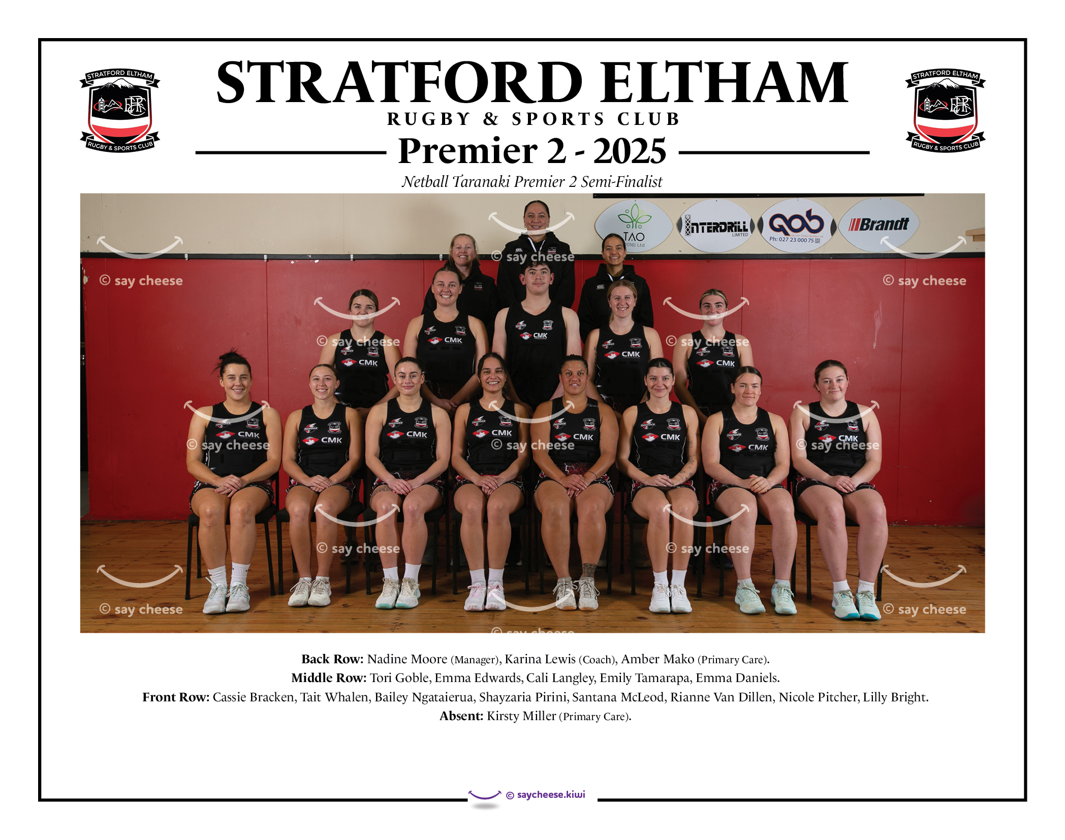 2025 Stratford Eltham Premier 2 Netball [2025STELNETP2]