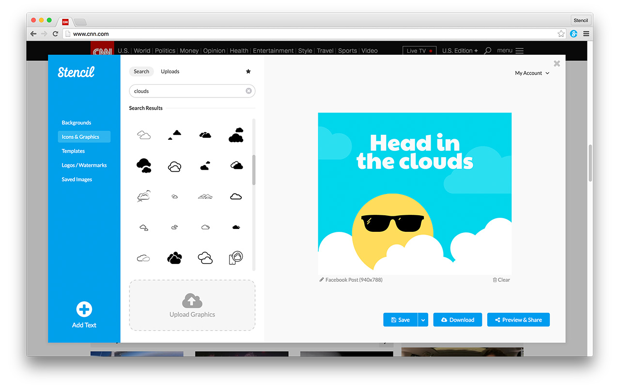 Stencil—online graphic design tool