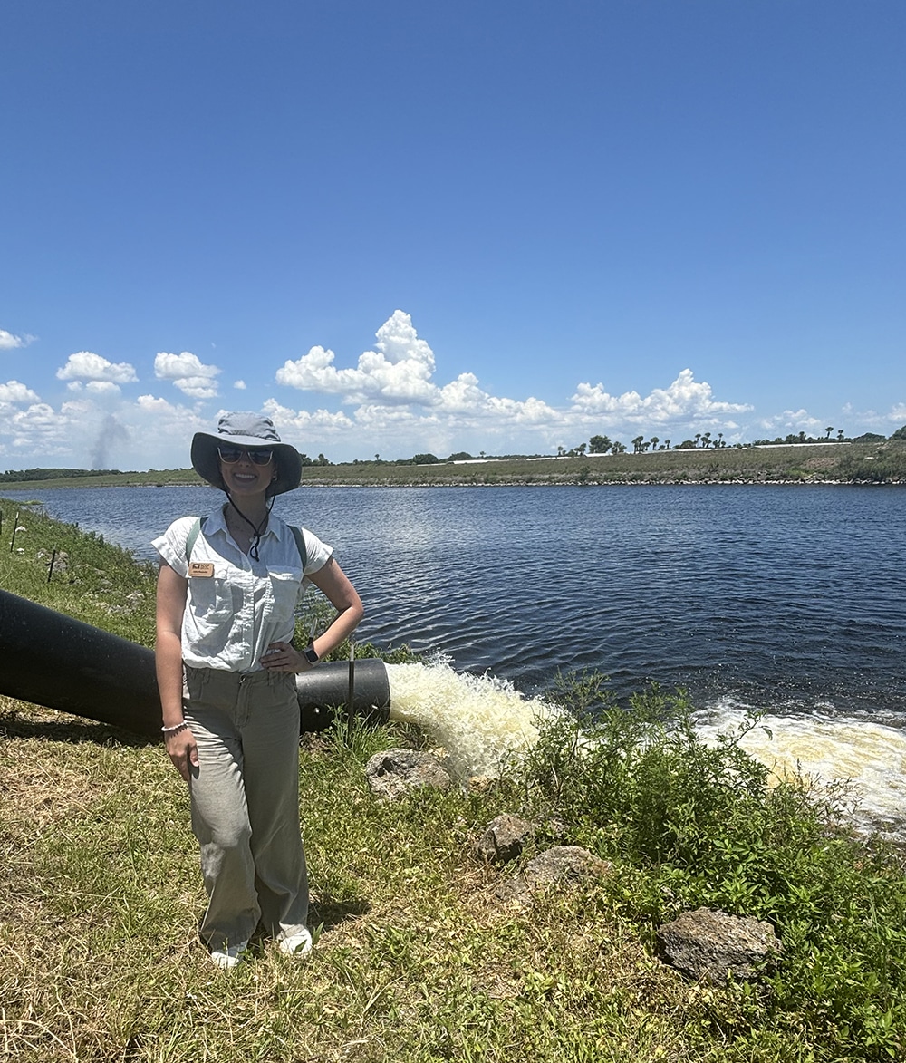 woman standing by water
