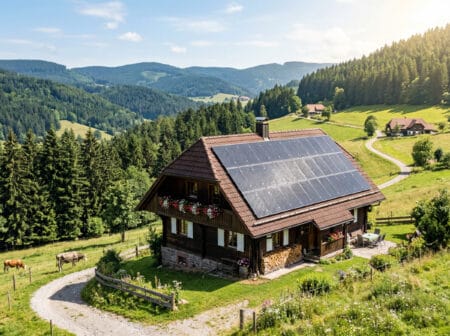 Haus im Schwarzwald mit Photovoltaik